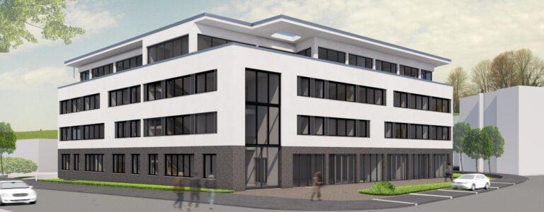 Richtfest beim Neubau des Wohn- u. Geschäftshauses in Dortmund Schüren