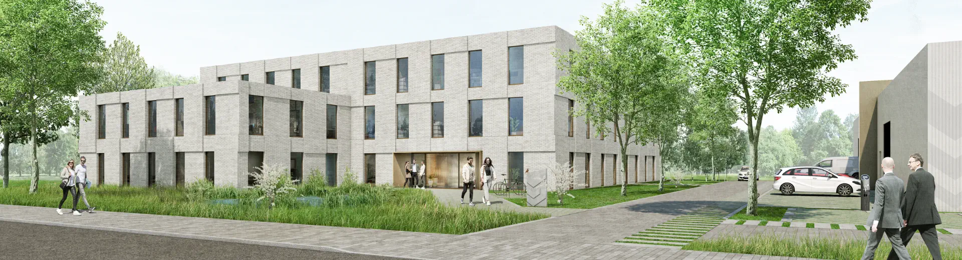 Neubau eines Bürogebäudes mit Lagerhalle in Recklinghausen